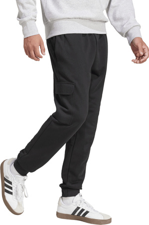 Spodnie męskie adidas Essentials Feelcozy Fleece Cargo czarne JE3820