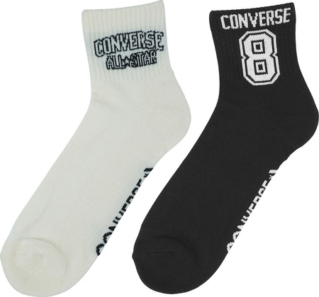 Skarpety Converse 2 pak białe, czarne E1345A