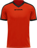 Koszulka Givova Revolution Interlock pomarańczowo-czarna MAC04 0110