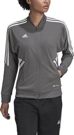 Bluza damska adidas Condivo 22 Track Jacket Full Zip szaro-biała HD2280