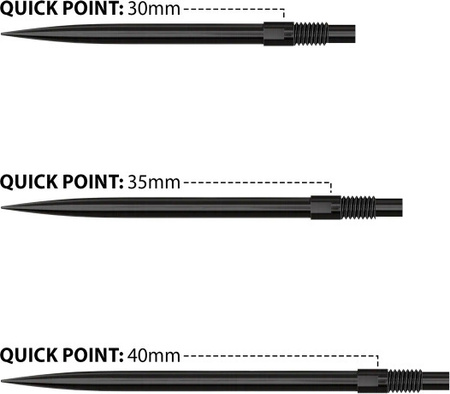 Końcówki do rzutek Harrows QUICK POINT Black steel