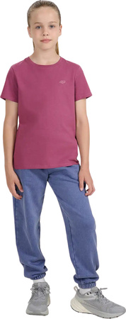 Koszulka dla dziewczynki 4F F2397 ciemny fiolet 4FJWAW25TTSHF2397 50S