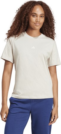 Koszulka damska adidas Essentials Small Logo Cotton beżowa JI6079