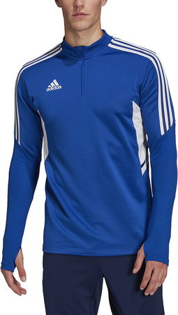 Bluza męska adidas Condivo 22 Training 1/2 zip niebiesko-biała HA6271