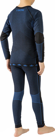 Bielizna termoaktywna dla dzieci Viking Riko czarno-niebieska 500-14-3030-15