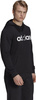 Bluza męska adidas Essentials French Terry Linear Logo Hoodie czarna GK9064