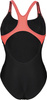 Damski Strój Kąpielowy Women's Swim Pro Back Graphic  black-fluo red rozmiar 40