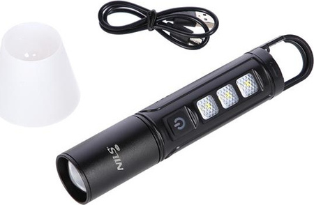 Latarka turystyczna wodoodporna akumulator led 800 lm Nils Camp NC0003 czarna