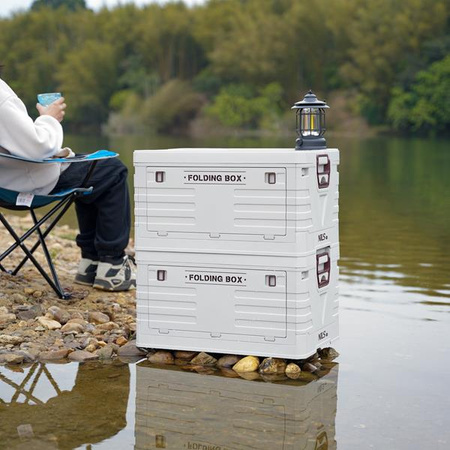 Składana skrzynia kempingowa turystyczna z pokrywą 50l Nils camp NCB4004