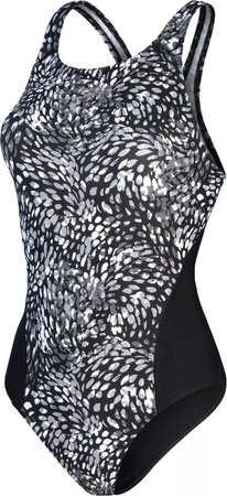 Damski strój kąpielowy Speedo ALOV DIGI RB 1PC AF black/usa charcoal/shark grey/white rozmiar 34