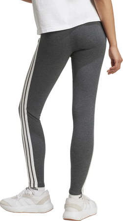 Legginsy damskie adidas Essentials 3-Stripes Cotton szare JZ3299
