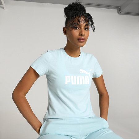 Koszulka damska Puma ESS Logo Tee błękitna 586775 25