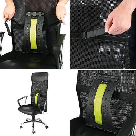 Przyrząd do rozciągania pleców z magnesami HMS prp02 zielony