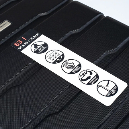 Walizka turystyczna twarda Martes Szumen 63L wymiary 66 x 43 x 26,5 cm