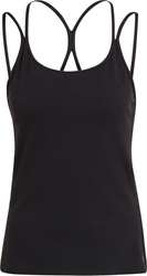 Koszulka damska adidas Studio Slim Strappy Back Tank Top czarna HE3140