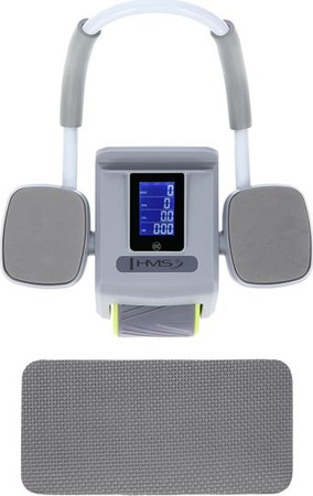 Automatyczne koło do ćwiczeń mięśni brzucha z podparciem kółko ABS KA08 szare