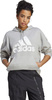 Bluza damska adidas Essentials Big Logo Oversized French Terry Hoodie szara IC9865
