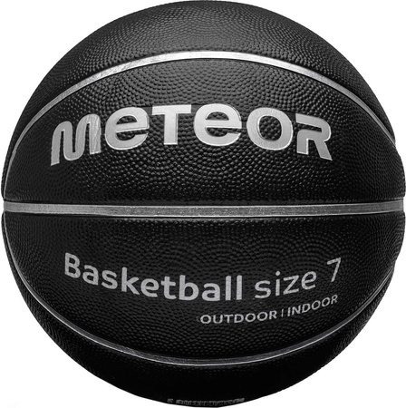 Piłka do koszykówki koszykowa Meteor Cellular 7 czarno-srebrna 16698