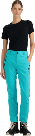 Spodnie trekkingowe damskie 4F softshell FNK F0988 zielone 4FWAW25TFTRF0988 48S