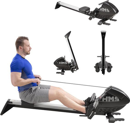 Wioślarz magnetyczny treningowy domowy HMS wymiary 195 x 58,5 x 49 cm