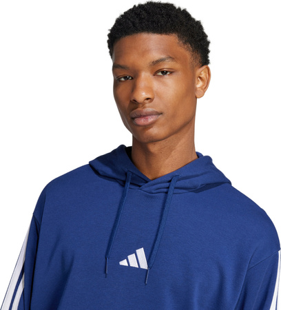 Bluza męska adidas Essentials 3-Stripes French Terry granatowa JD1872