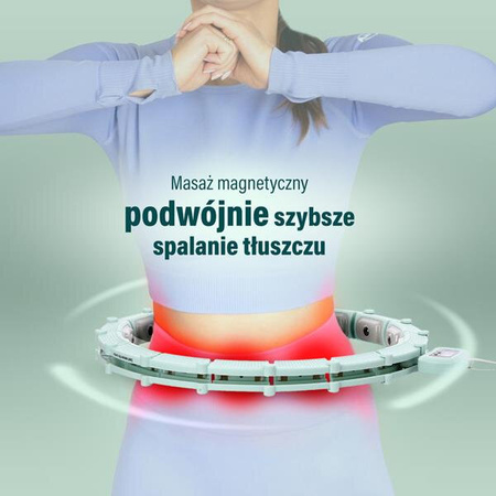 Zestaw hula hop magnetyczny hhm14 z licznikiem HMS pas wyszczuplający br163