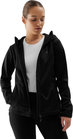 Kurtka przejściowa softshell z kapturem damska 4F F215 czarna