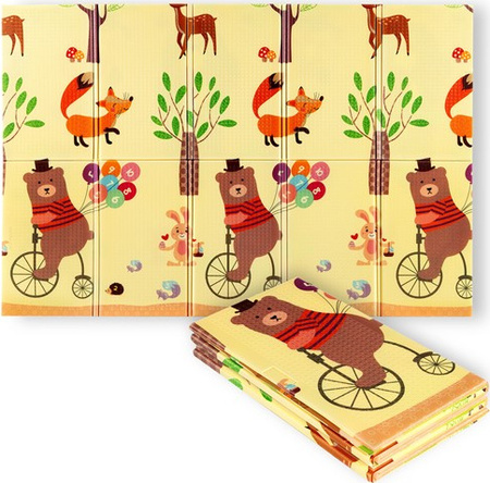 Mata dziecięca składana Nils Fun Forest rozmiar 190 x 150 cm