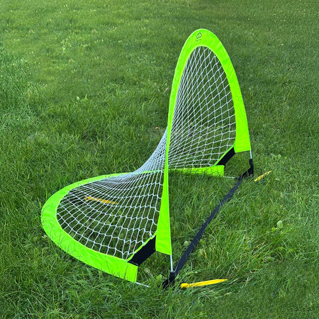 Bramka piłkarska treningowa samorozkładająca pop-up SMJ Sport zielony neon 120x80x80 cm