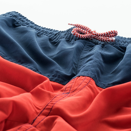 Spodenki szorty kąpielówki dziecięce Aquawave Drakon Jr granatowo-czerwone rozmiar 158