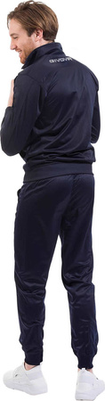 Dres treningowy piłkarski komplet bluza spodnie Givova Tuta Visa Triacetato granatowo-biały TR018 0403