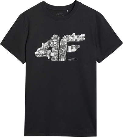 Koszulka męska 4F M3132 czarna 4FWAW25TTSHM3132 20S