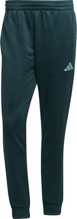 Dres męski adidas Sportswear Basic 3-Stripes French Terry zielony JX5518