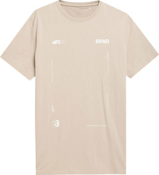 Koszulka męska 4F beżowa 4FSS23TTSHM311 81S