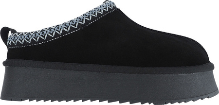 Buty damskie skórzane Solo Soprani Couture Sabot fur Hugh Platform czarne SSW421P22 53