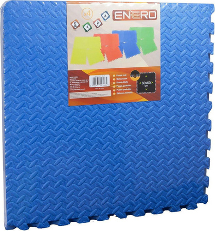 Mata puzzle piankowe eva 60x60 kpl. 4szt 12mm Enero niebieska