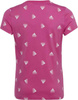 Koszulka dla dzieci adidas Brand Love Print Cotton Tee różowa IB8920