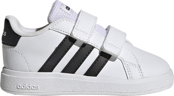 Buty dziecięce adidas Grand Court CF biało-czarne GW6527