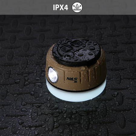 Lampa kempingowa turystyczna wodoodporna akumulator 500 lm Nils camp nc0005 beżowa