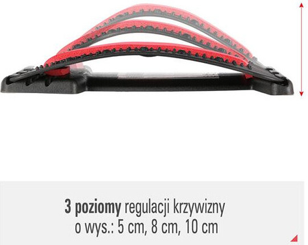 Przyrząd do rozciągania pleców z magnesami HMS prp02 czerwony