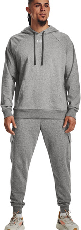 Bluza z kapturem męska Under Armour Rival Fleece Hoodie szara 1379757 025