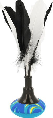 Rzutka z piórami do gry plenerowej towarzyskiej Sunflex Peteca Flames niebieska 74245