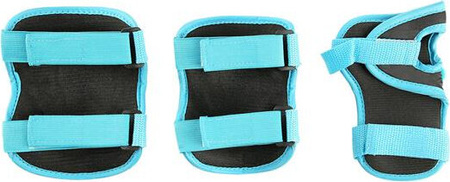 Zestaw ochraniaczy kolana łokcie nadgarstki na rolki deskorolkę hulajnogę Nils Extreme H704 niebieski rozmiar M