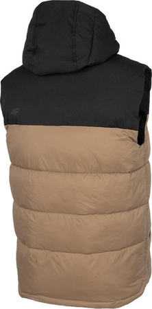 Kamizelka męska 4F brązowo-czarna H4Z22 KUMP002 74S