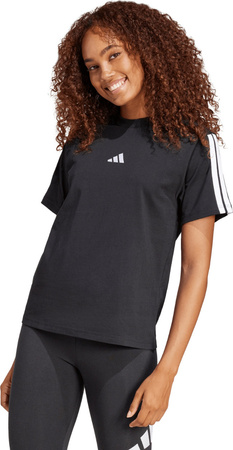 Koszulka damska adidas Essentials 3-Stripes Cotton czarna JM2393