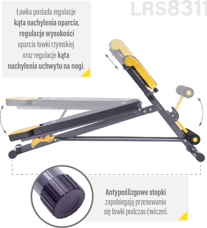 Ławka rzymska treningowa wielofunkcyjna HMS Premium