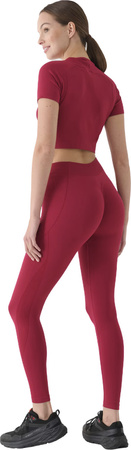 Koszulka damska 4F FNK F1737 burgund 4FRAW24TFTSF1737 60S