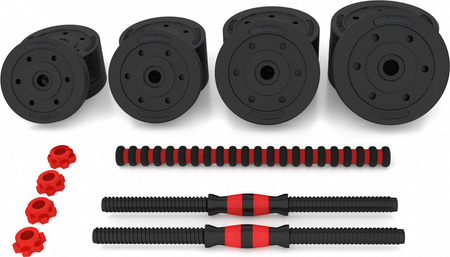 Sztanga gryf z obciążeniem sztangielki / hantle kompozyt HMS SGP30 30 kg