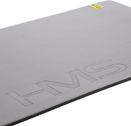 Mata do ćwiczeń fitness klubowa z otworami MFK07 HMS Premium 120x60x1,5 cm EVA szaro-czarna