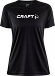 Damska koszulka Craft CORE UNIFY LOGO TEE W czarny rozmiar M